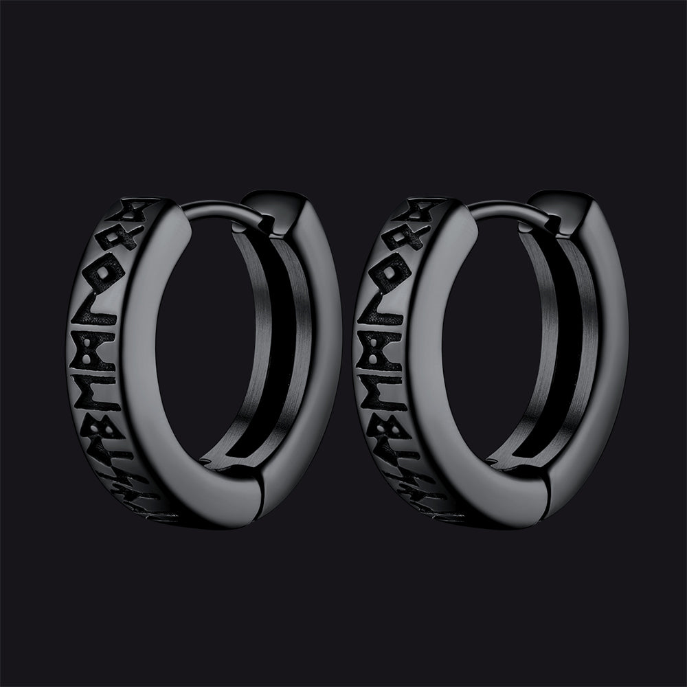 Aniu Viking-creolen, uniseks, 925 sterling zilver, Viking-runen, Viking- oorbellen, sieraden voor mannen en vrouwen, Sterling zilver Aniu Viking-creolen, uniseks, 925 sterling zilver, Viking-runen, Viking- oorbellen, sieraden voor mannen en vrouwen, Sterling zilver