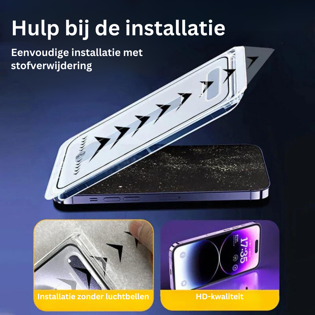 Stof- en Bubbelvrije Screen Protector - iPhone