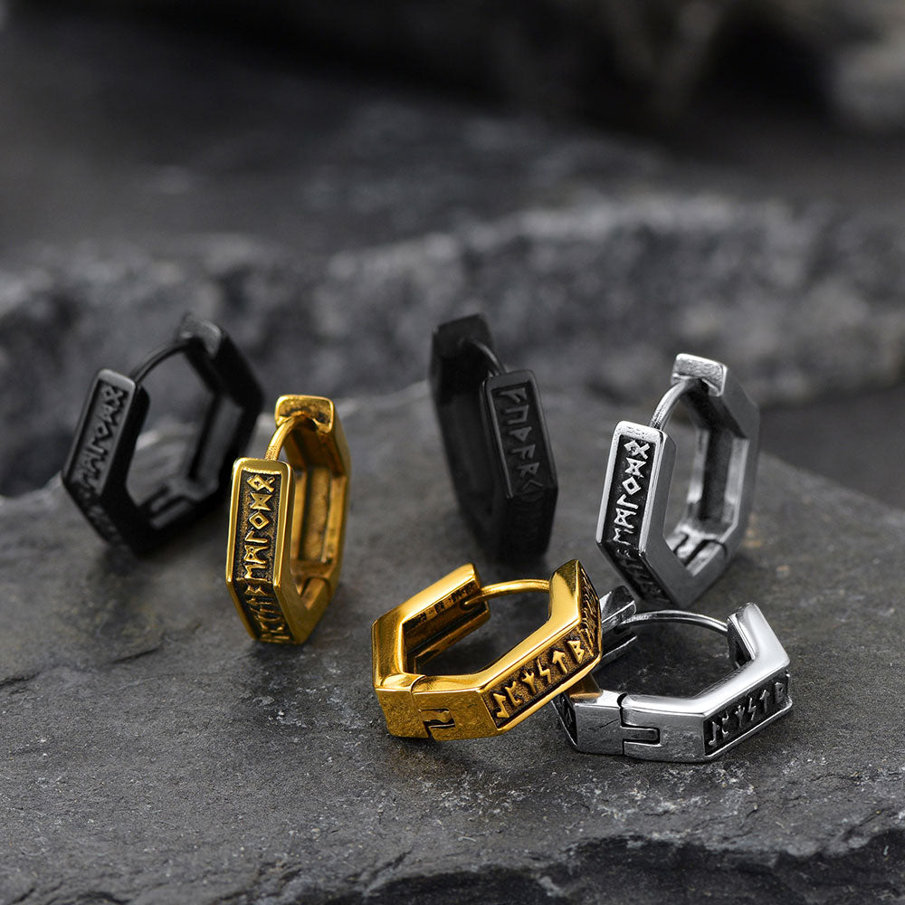 Nordic Viking Runes | oorbellen voor man en vrouw