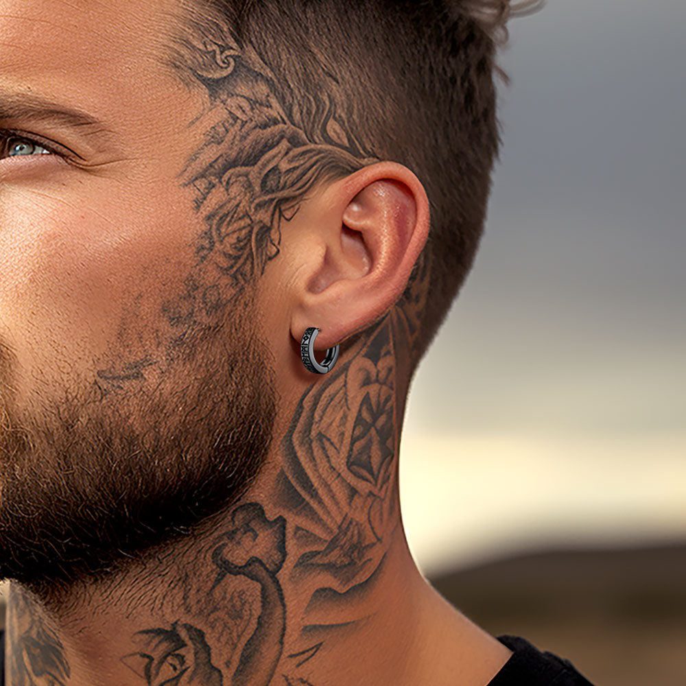 Nordic Viking Runes | oorbellen voor man en vrouw